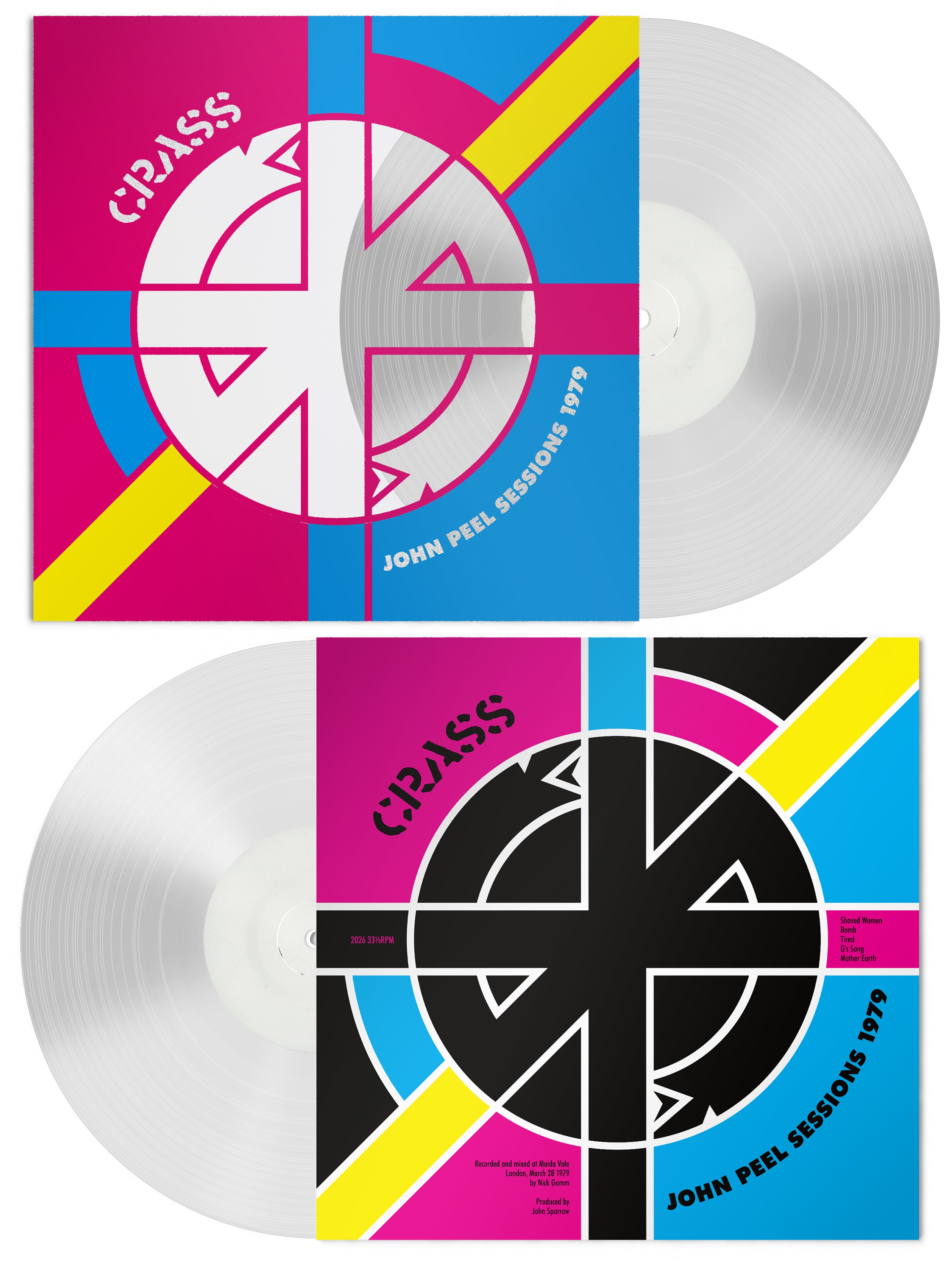 CRASS - PEEL SESSIONS on WHITE 12" VINYL (remastered)
